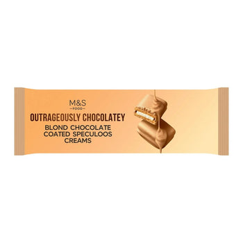 M&S Outrageously Chocolatey Blond Chocolate Coated Speculoos Creams 191g