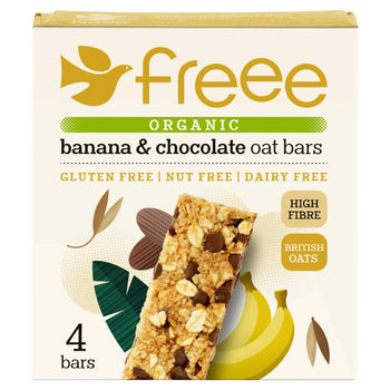 Barrette di avena e gocce di cioccolato biologiche senza glutine Freee 4 x 35 g