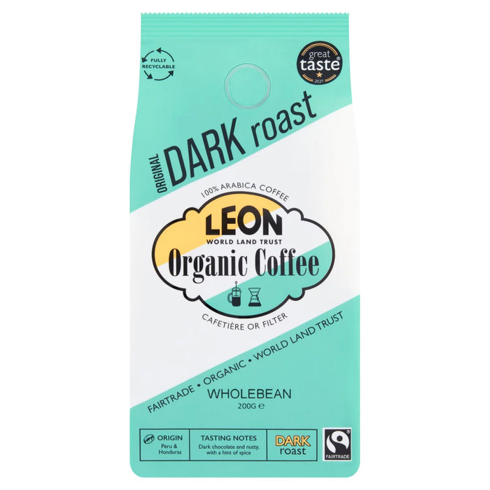 Leon Dark Roast Coffee Beans 200g