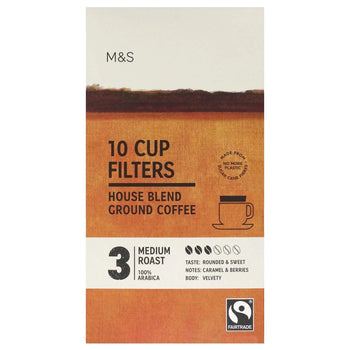 فلاتر قهوة M&S Fairtrade Classic ذات كوب واحد، 10 في كل عبوة