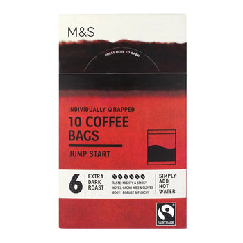 M&S Individually Wrapped Jump Start Coffee Bags 10 per pack
