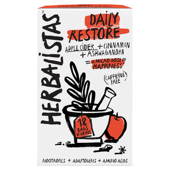 Herbalistas Daily Restore tisana con mela, cannella e ashwagandha 18 per confezione