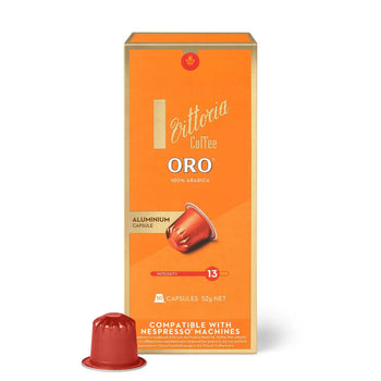 Vittoria Espresso Oro Aluminium Nespresso Capsules compatibles 10 par paquet