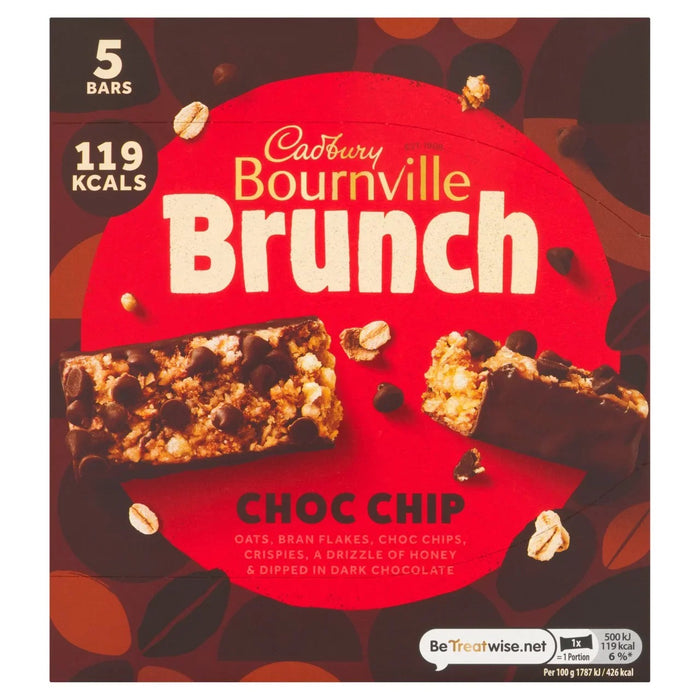 Cadbury Bournville Brunch Barretta di gocce di cioccolato 5 x 28 g
