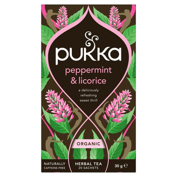 Pukka Peppermint et Sac à thé de réglisse 20 par paquet