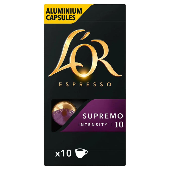 L'OR Espresso Supremo Intensity 10 Coffee Capsules 10 per pack