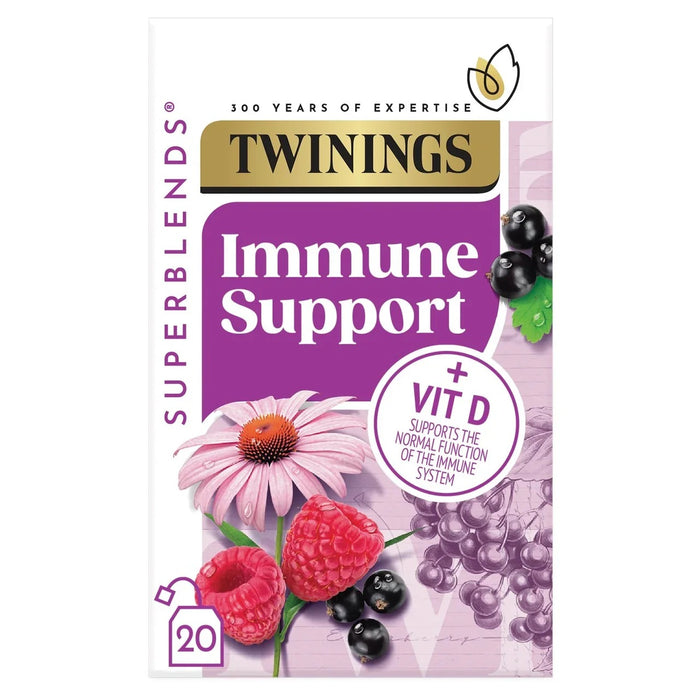 Twinings Superblends Immununterstützung Blackcurrant & Raspberry 20 pro Pack
