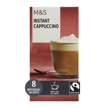 M&S Fairtrade Instant Cappuccino Sachets 8 par pack