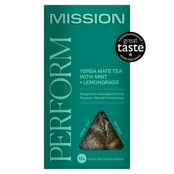 Misson Perfort Yerba Mate Tea Facs مع Lemongrass و Mint 15 لكل عبوة