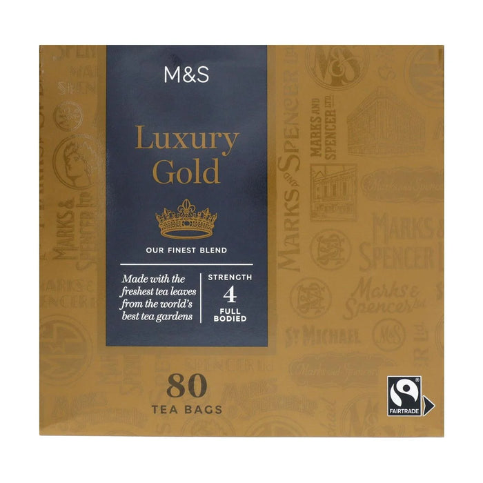 أكياس شاي M&S Fairtrade الذهبية الفاخرة، 80 كيسًا في كل عبوة