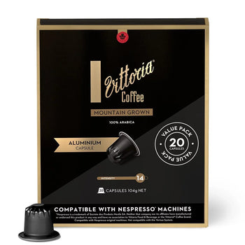 Capsule Vittoria Mountain Grown in alluminio compatibili Nespresso 20 per confezione