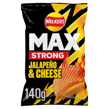 Walkers Max Strong Jalapeno & Cheese Sharing Crisps 140g