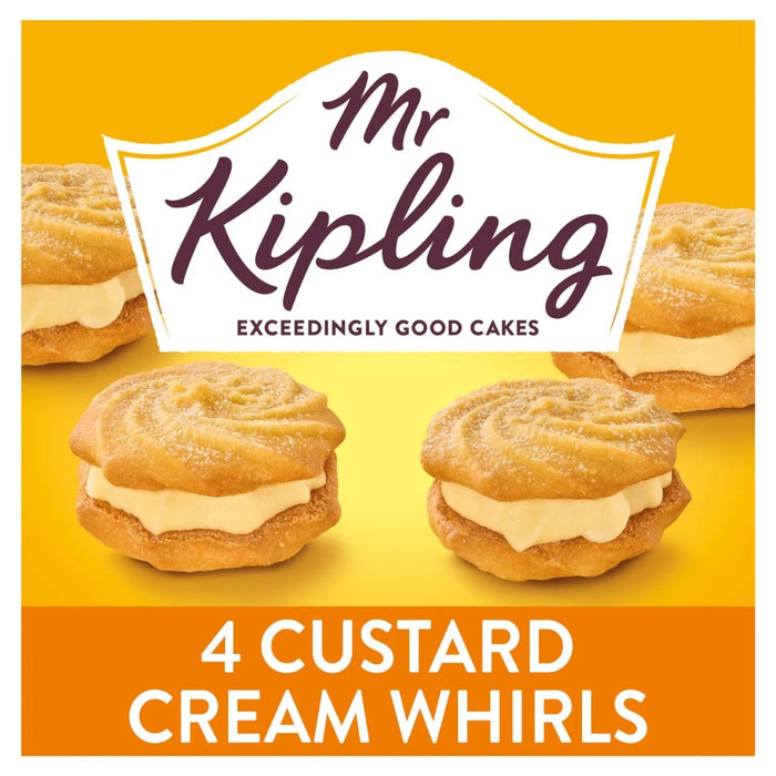Mr Kipling Custard Cream Whirls 4 par paquet