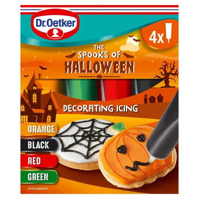 Dr Oetker Halloween Icing Piping Tubes 4 x 19g