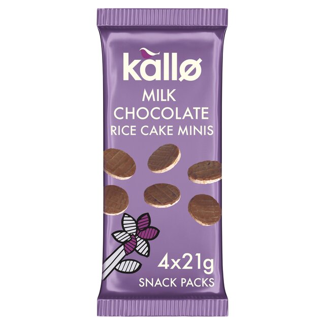 Kallo Belgian Milk Chocolate Mini Rice Cakes 4 per pack