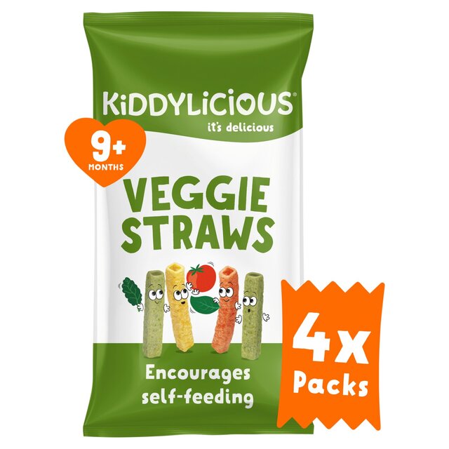Kiddylicious Veggie Straws Baby Snacks Multi 4 x 12g