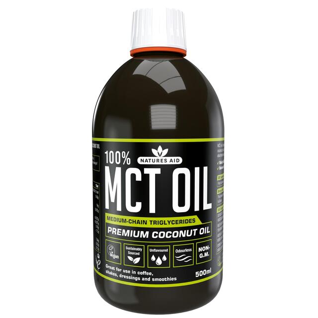 زيت جوز الهند الفاخر 100% من Natures Aid 500 مل