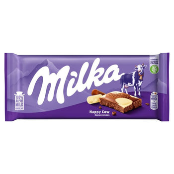 Milka Happy Cows Milk and White Chocolate Bar 90g