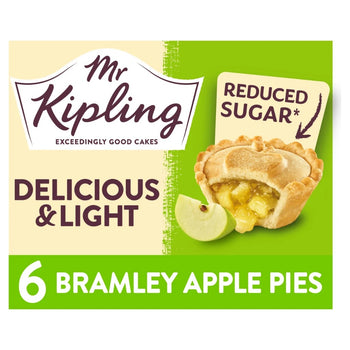 Mr Kipling Reduced Sugar Apple Pies 6 pack