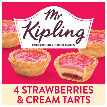Mr Kipling Erdbeer- und Sahnetörtchen, 4 Stück pro Packung