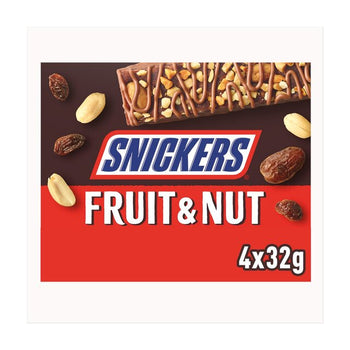 Snickers Fruit & Nut Milk Chocolate Snack Bars Multipack 4 per pack