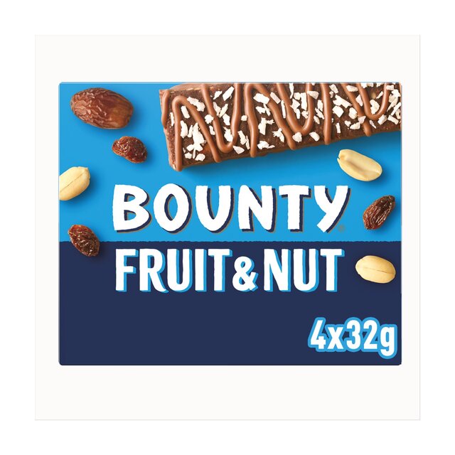 Bounty Fruit & Nut Milk Chocolate Snack Bars Multipack 4 per pack