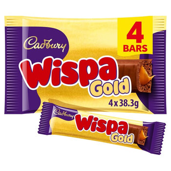 Cadbury Wispa Gold Chocolate Bar Multipack 4 per pack