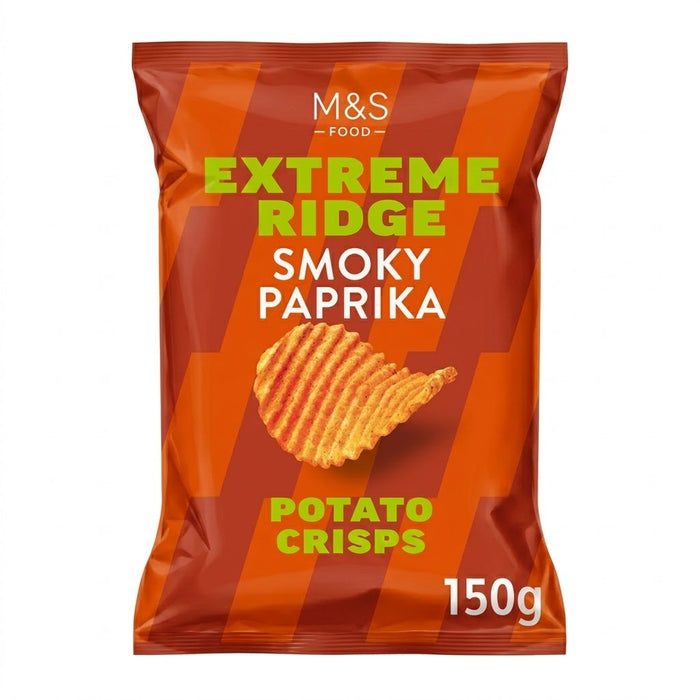 M&S Smoky Paprika Extreme Ridge Cut Crisps 150g