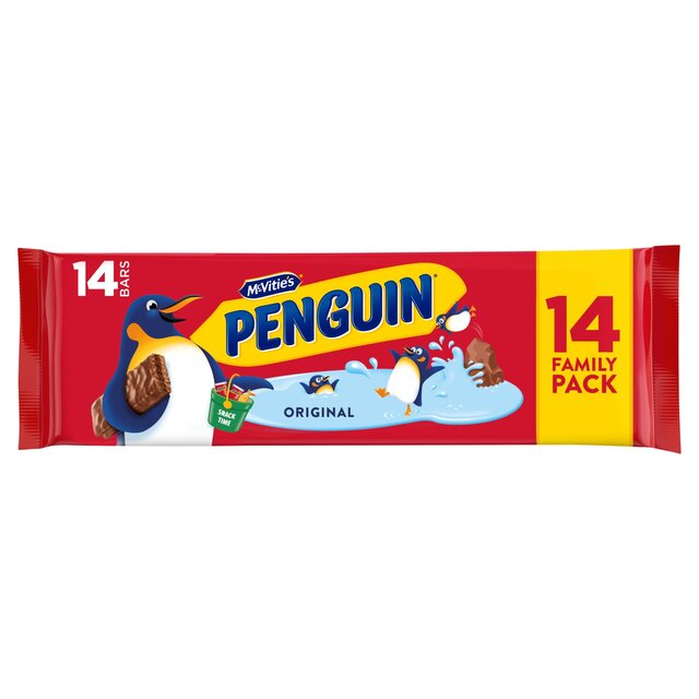 McVitie's Penguin Milk Chocolate Biscuit Bar 14 per pack