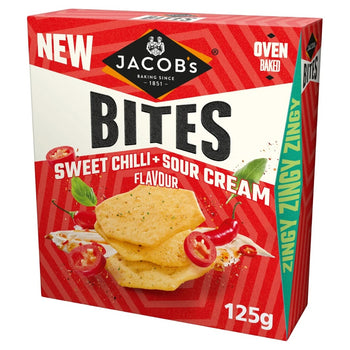 Jacob's Bites Sweet Chilli & Sour Cream Crackers 125g