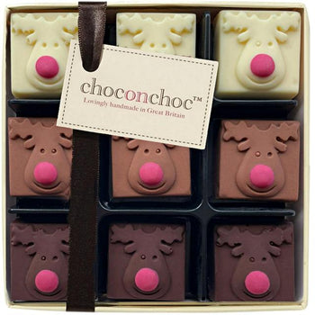 Choc On Choc Milk, Dark & White Chocolate Christmas Reindeers 90g