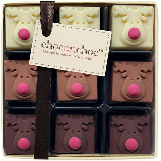 Choc On Choc Milk, Dark & White Chocolate Christmas Reindeers 90g