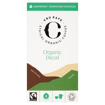 CRU Kafe Organic Fairtrade Decaf Pods 10 per pack