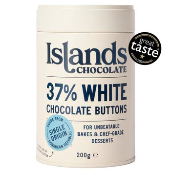 Islands Chocolate 37% White Chocolate Button Tin 200g