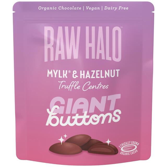 Raw Halo Mylk & Hazelnut Vegan Giant Chocolate Buttons 100g