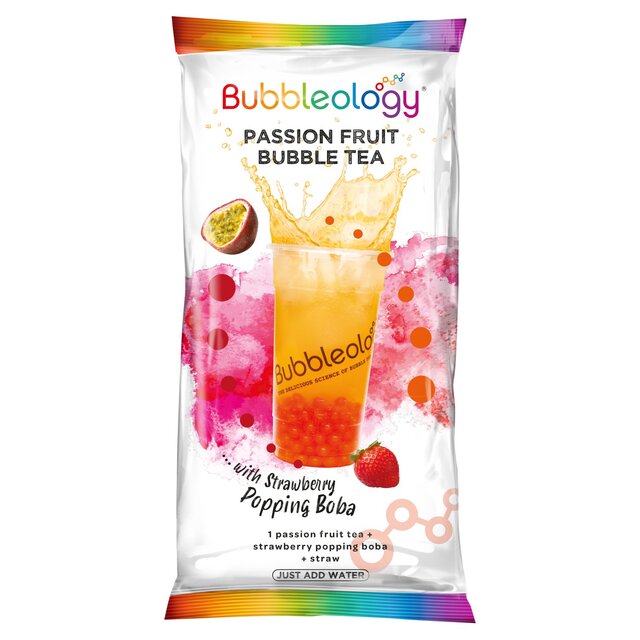 Bubbleology Passion Fruit Bubble Tea with Strawberry Popping Boba 135g
