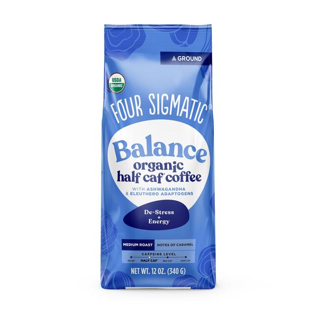 Four Sigmatic Balance Half Caf Ground Organic Mushroom Coffee Bag 340g