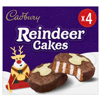Cadbury Christmas Rudolph Cakes 4 per pack
