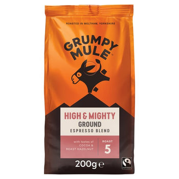 Grumpy Mule High & Mighty Espresso Blend Ground Coffee 200g