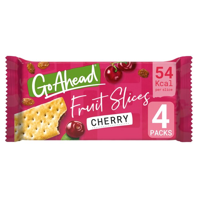 Go Ahead Cherry Crispy Fruit Slices Snack Bars 4 per pack