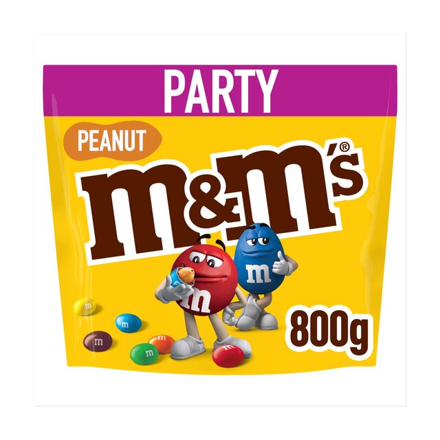 M&M's Crunchy Peanut & Milk Chocolate Party Mix Snack Bag 800g
