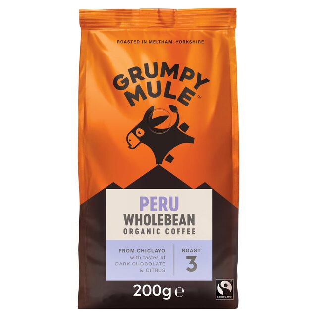 Grumpy Mule Peru Organic Coffee Beans 200g