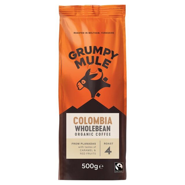 Grumpy Mule Colombia Organic Coffee Beans 500g