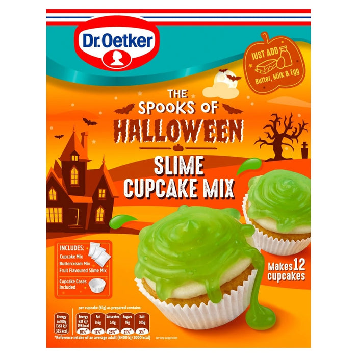 Dr. Oetker Halloween Slime Cupcake Mix 375g