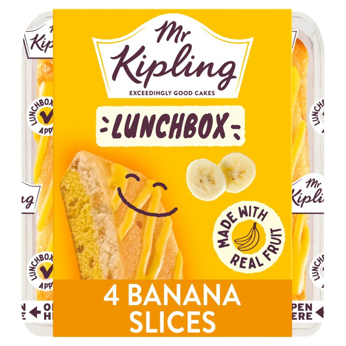 Lot de 4 tranches de gâteau Mr Kipling à la banane