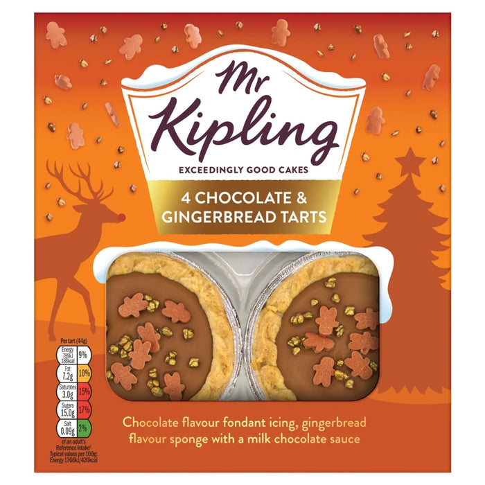 Mr Kipling Christmas Gingerbread Tarts 4 per pack