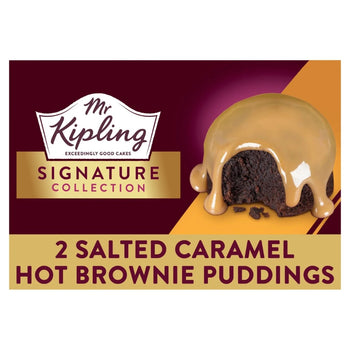 Mr Kipling Signature Brownie Puddings au Caramel Salé, paquet de 2