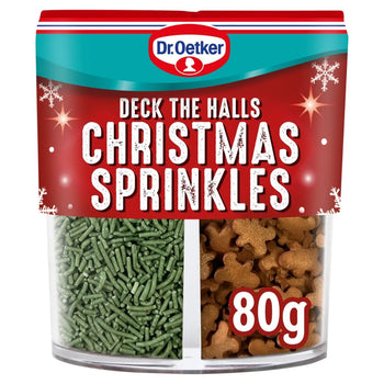 Dr. Oetker Christmas Red & Green 4 Cell Sprinkles Mix 80g