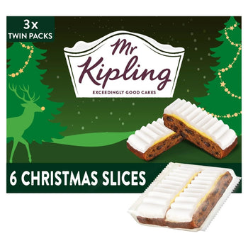 Mr Kipling Christmas Cake Slices 6 per pack