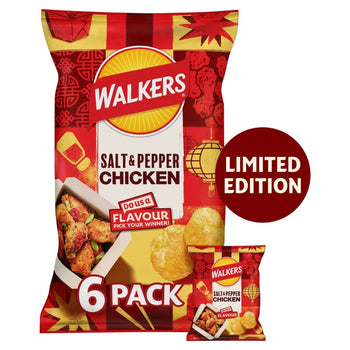 Walkers Salt & Pepper Chicken Multipack Crisps 6 pack